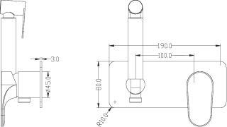 Гигиенический душ Boheme Spectre со смесителем хром 457-CR